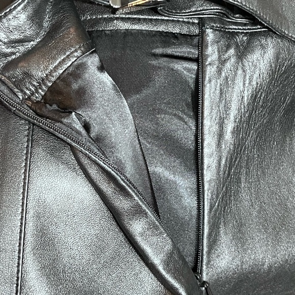 Bebe Butter Soft Black Genuine Leather Straight Skirt size 8-10, 30" waist Y2K - Picture 14 of 15